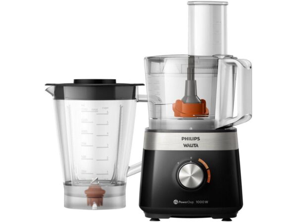 Processador de Alimentos Philips Walita PowerChop RI7303 com 2 Velocidades e 1000W Preto 127v